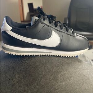 Nike Kids Black and White Cortez Sneakers